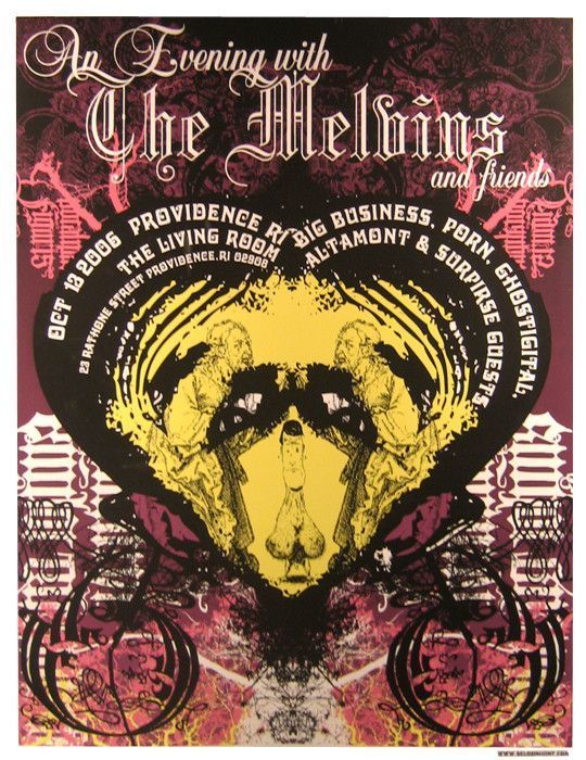 Joe Lally, The Melvins, Big Business, and others at Living Room — October 13, 2006 concert flyer