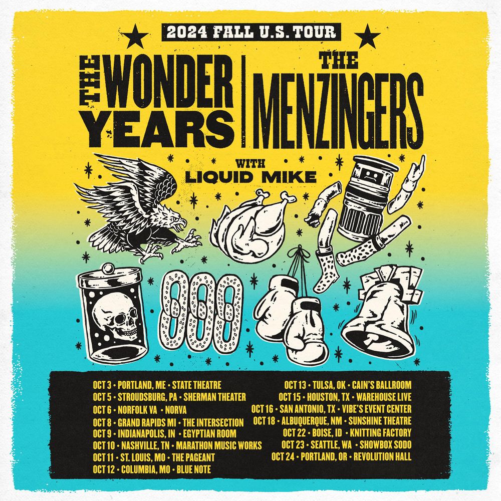 The Menzingers, The Wonder Years at Showbox Sodo in Seattle, WA — October 23, 2024 concert flyer The Menzingers, The Wonder Years at Showbox Sodo in Seattle, WA — October 23, 2024 concert flyer