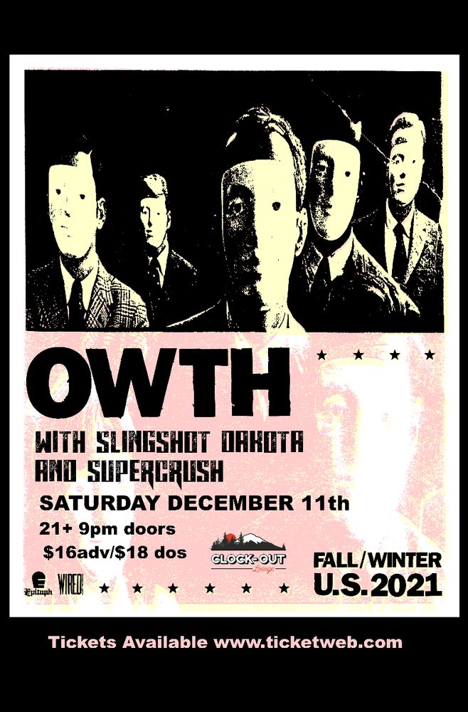 Off With Their Heads, Slingshot Dakota at Clock-Out Lounge — December 11, 2021 concert flyer
