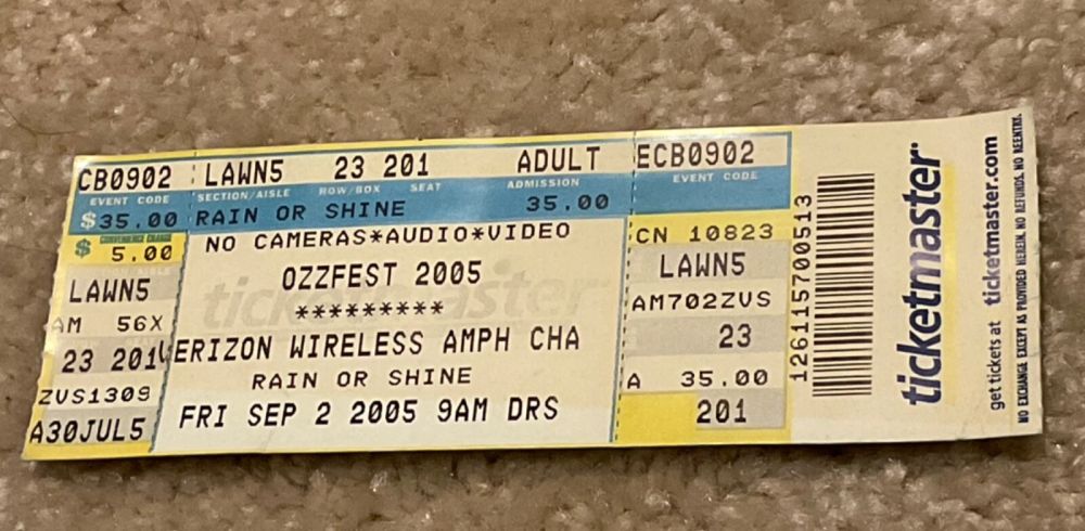 Mastodon, Trivium, The Haunted, and others at Verizon Wireless Amphitheatre in Charlotte, NC — September 2, 2005 concert flyer