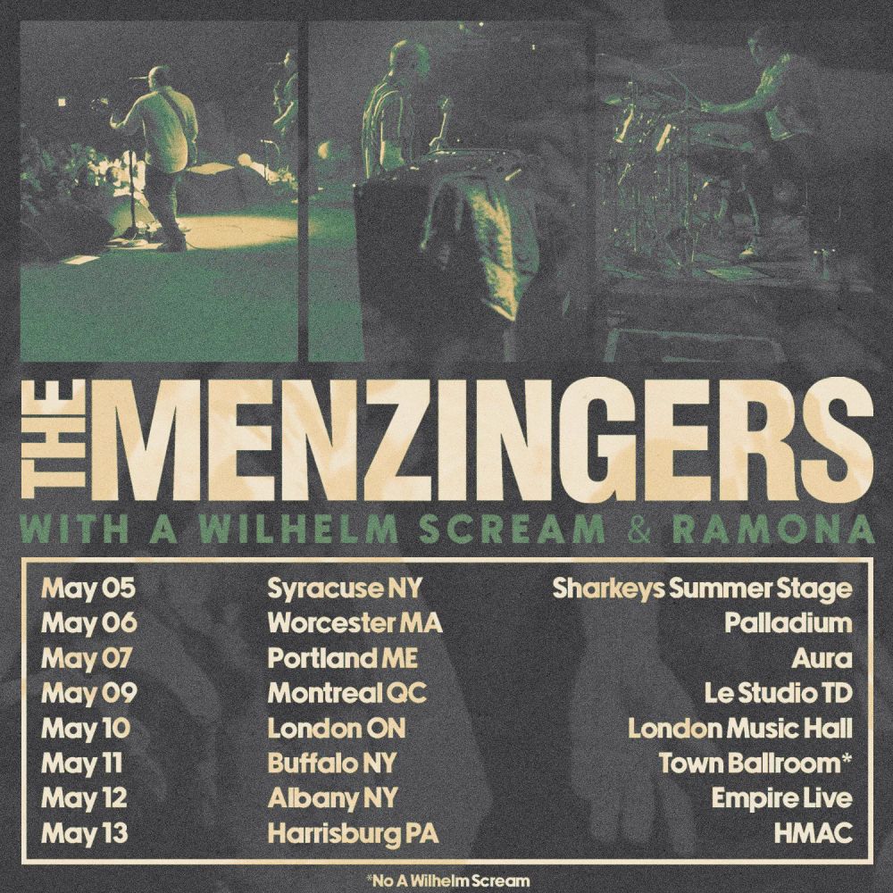 The Menzingers, A Wilhelm Scream, Ramona, and others at Aura in Portland, ME — May 7, 2023 concert flyer The Menzingers, A Wilhelm Scream, Ramona, and others at Aura in Portland, ME — May 7, 2023 concert flyer
