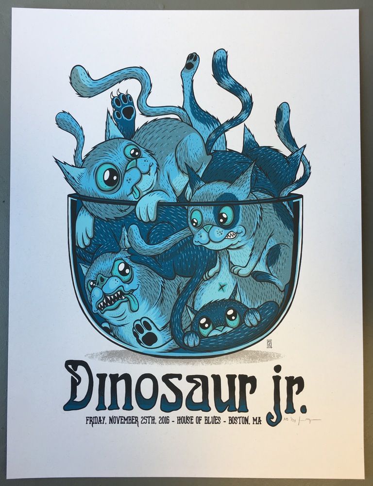 Dinosaur Jr., Buffalo Tom at House of Blues in Boston, MA — November 25, 2016 concert flyer
