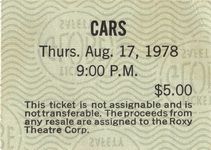 Thin Lizzy at Roxy Theatre in West Hollywood, CA — August 17, 1978 concert flyer