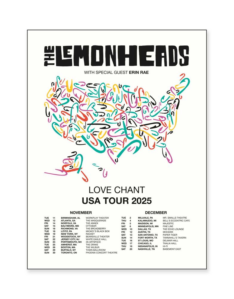 The Lemonheads, Erin Rae at Basement East in Nashville, TN — December 20, 2025 concert flyer