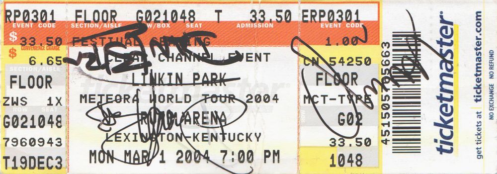 Story of the Year, Linkin Park, P.O.D., and others at Rupp Arena in Lexington, KY — March 1, 2004 concert flyer Story of the Year, Linkin Park, P.O.D., and others at Rupp Arena in Lexington, KY — March 1, 2004 concert flyer