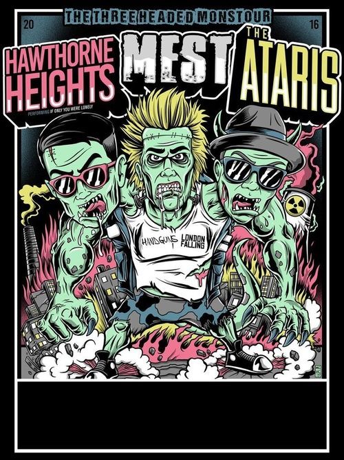 THE ATARIS, Hawthorne Heights, Mest, and others at Old National Centre — March 5, 2016 concert flyer