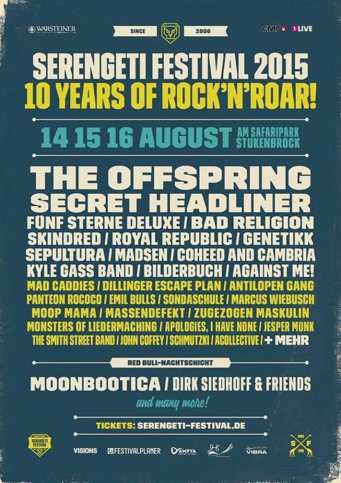 Against Me! at Festivalgelände Am Zoo Safaripark in Schloß Holte-Stukenbrock, North Rhine-Westphalia — August 15, 2015 concert flyer Against Me! at Festivalgelände Am Zoo Safaripark in Schloß Holte-Stukenbrock, North Rhine-Westphalia — August 15, 2015 concert flyer