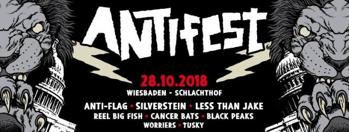 Reel Big Fish at Schlachthof in Wiesbaden, Germany — October 28, 2018 concert flyer