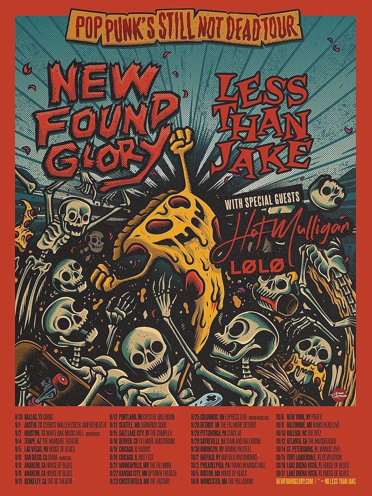 Less Than Jake, New Found Glory, Lo Lo (CAN) at Starland Ballroom in Sayreville, NJ — September 29, 2021 concert flyer
