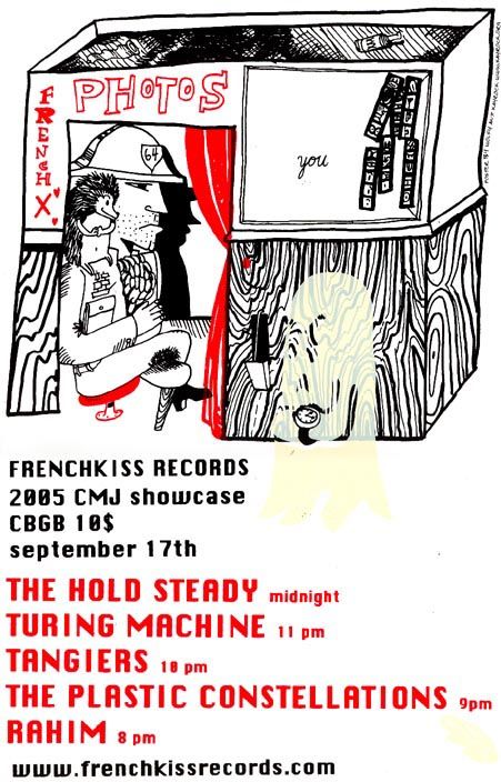 The Hold Steady, Rahim, Plastic Constellations, and others at CBGB's in New York, NY — September 17, 2005 concert flyer The Hold Steady, Rahim, Plastic Constellations, and others at CBGB's in New York, NY — September 17, 2005 concert flyer