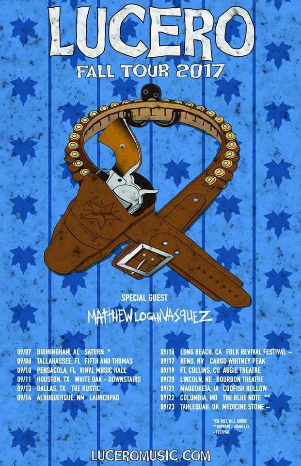 Lucero, Matthew Logan Vasquez at Codfish Hollow Barn in Maquoketa, IA — September 21, 2017 concert flyer