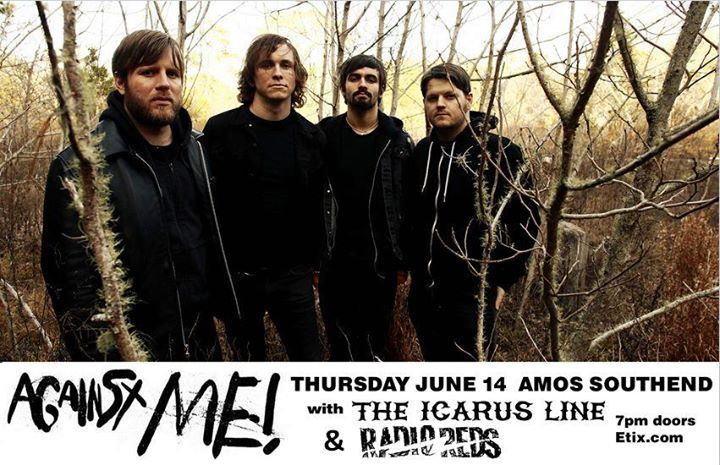 Against Me!, The Icarus Line at Amos' Southend in Charlotte, NC — June 14, 2012 concert flyer