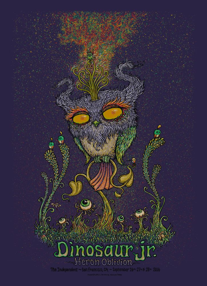 Dinosaur Jr., Heron Oblivion at Independent in San Francisco, CA — September 26, 2016 concert flyer