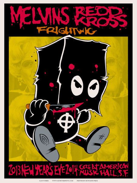 The Melvins, Redd Kross, Frightwig at Great American Music Hall in San Francisco, CA — December 31, 2013 concert flyer