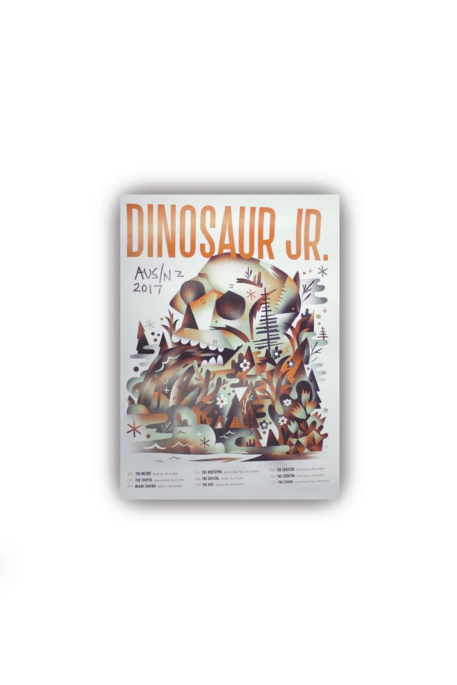 Dinosaur Jr. at Capitol in Perth, Australia — January 18, 2017 concert flyer