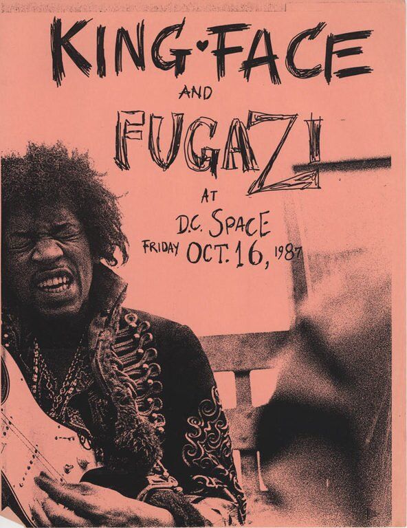 Fugazi at DC Space in Washington, DC — October 16, 1987 concert flyer
