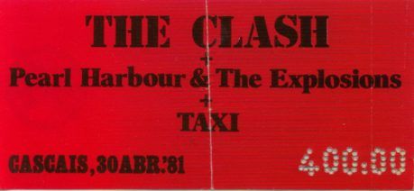 The Clash at Pavilhão Dramático de Cascais in Cascais, Portugal — April 30, 1981 concert flyer The Clash at Pavilhão Dramático de Cascais in Cascais, Portugal — April 30, 1981 concert flyer