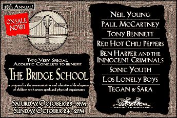 Tegan and Sara, Sonic Youth, Red Hot Chili Peppers, and others at Shoreline Amphitheater in Mountain View, CA — October 24, 2004 concert flyer Tegan and Sara, Sonic Youth, Red Hot Chili Peppers, and others at Shoreline Amphitheater in Mountain View, CA — October 24, 2004 concert flyer