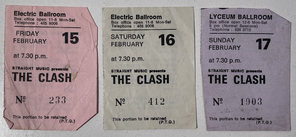 The Clash, Joe Ely, The Vincent Units, and others at Lyceum Theatre in London, England — February 17, 1980 concert flyer