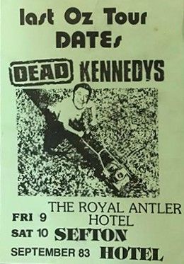 Dead Kennedys, World War 24 at Royal Antler Hotel — September 9, 1983 concert flyer