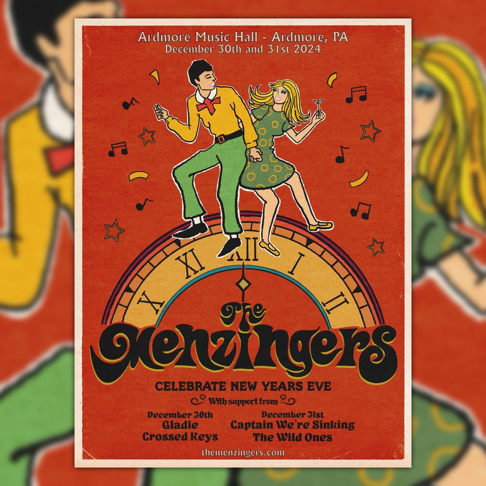 The Menzingers, Captain We're Sinking, Wild Ones at Ardmore Music Hall in Ardmore, PA — December 31, 2024 concert flyer