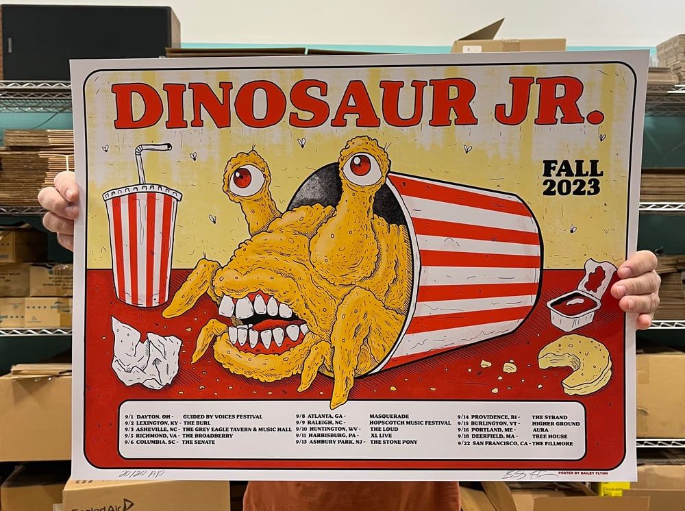 Dinosaur Jr., Meg Baird at Fillmore in San Francisco, CA — September 22, 2023 concert flyer