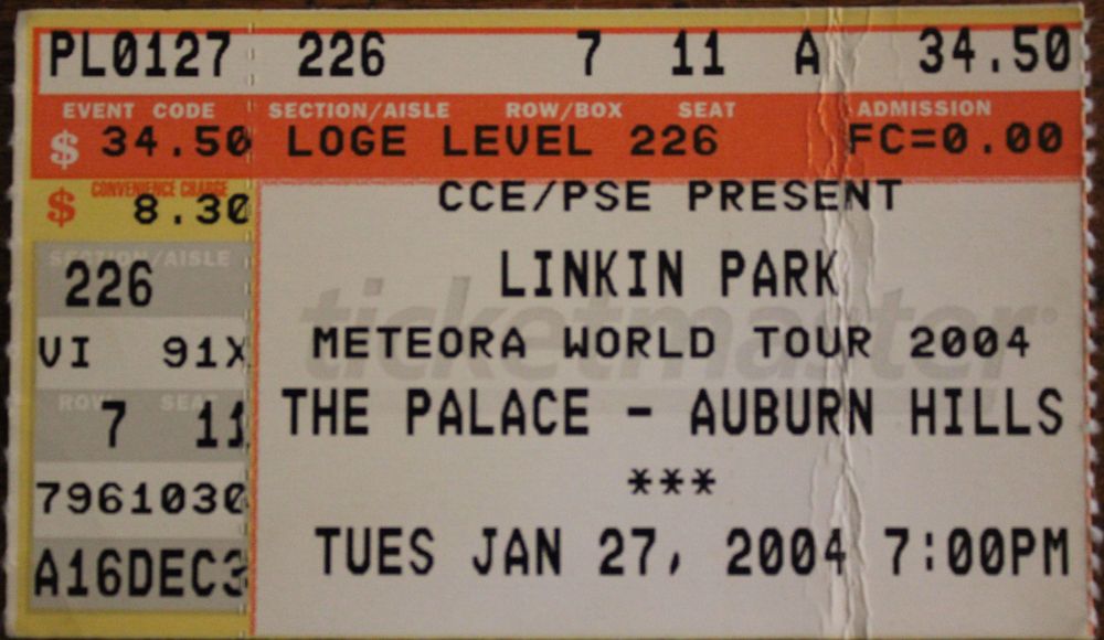 Story of the Year, Linkin Park, P.O.D., and others at Palace of Auburn Hills in Auburn Hills, MI — January 27, 2004 concert flyer Story of the Year, Linkin Park, P.O.D., and others at Palace of Auburn Hills in Auburn Hills, MI — January 27, 2004 concert flyer
