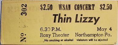 Thin Lizzy at Roxy Theatre — May 4, 1976 concert flyer