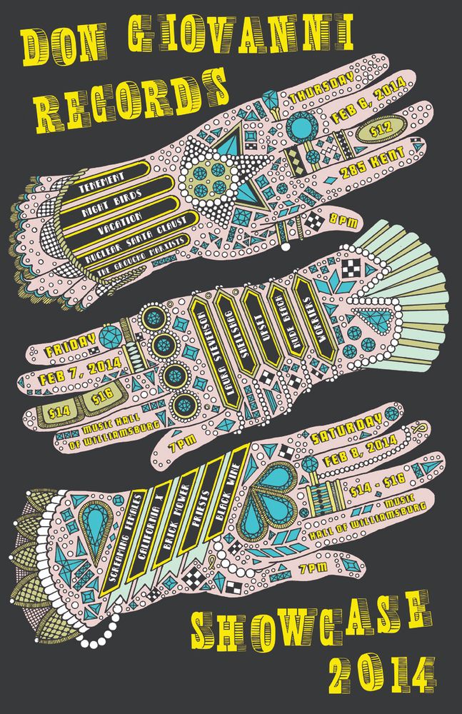 Screaming Females, California X, Brick Mower, and others at Music Hall of Williamsburg in Brooklyn, NY — February 8, 2014 concert flyer