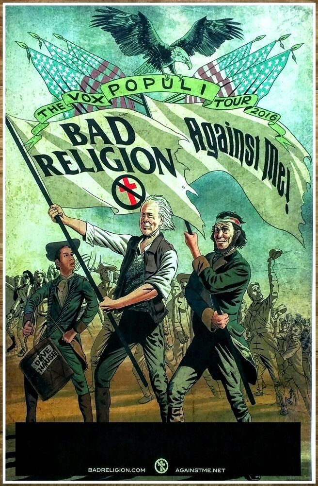 Bad Religion, Against Me!, Dave Hause at Starland Ballroom — September 30, 2016 concert flyer