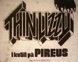 Thin Lizzy at Pireus — October 17, 1975 concert flyer