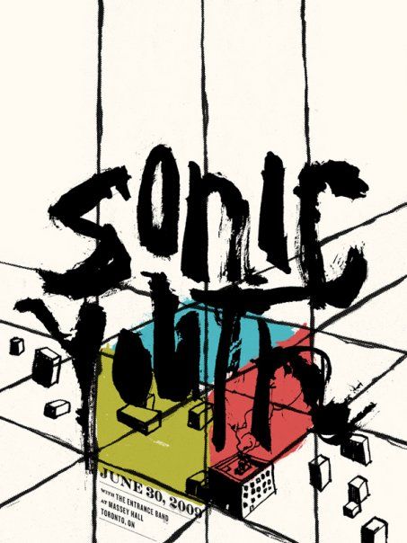 Sonic Youth, The Entrance Band at Massey Hall in Toronto, Canada — June 30, 2009 concert flyer Sonic Youth, The Entrance Band at Massey Hall in Toronto, Canada — June 30, 2009 concert flyer