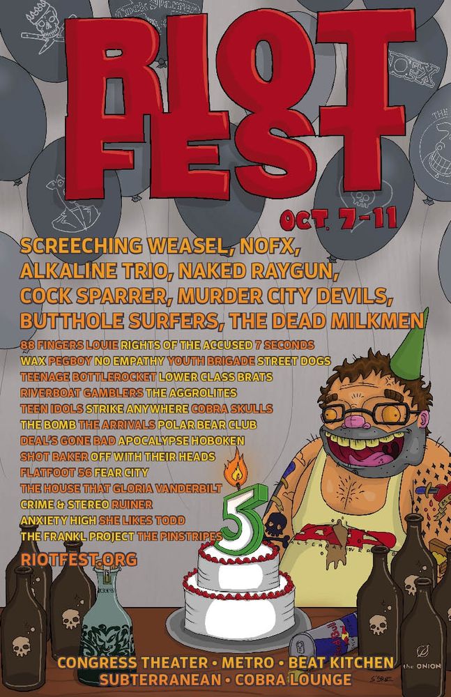 Teenage Bottlerocket, The Dead Milkmen, Teen Idols, and others at Metro in Chicago, IL — October 10, 2009 concert flyer