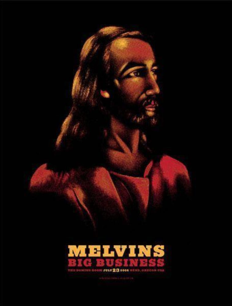 The Melvins, Big Business at Domino Room in Bend, OR — July 23, 2008 concert flyer
