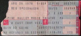Thin Lizzy at Alpine Valley Music Theatre in East Troy, WI — August 26, 1978 concert flyer