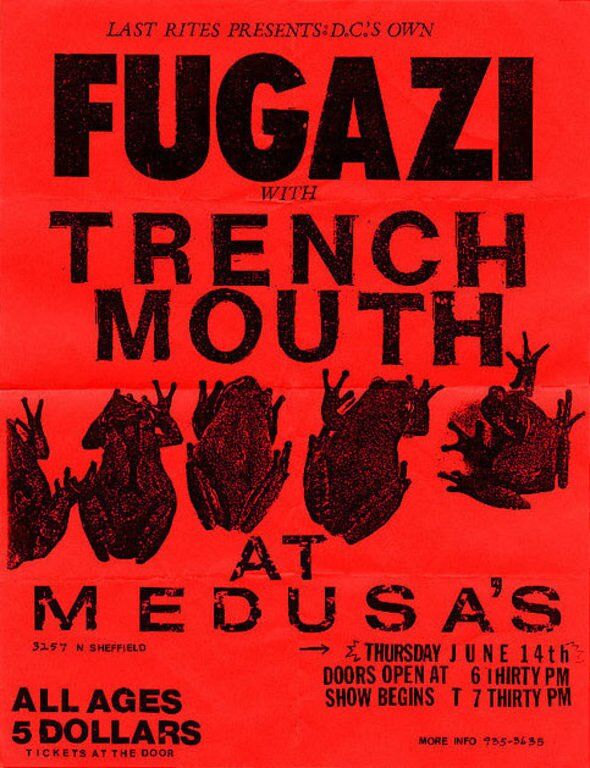 Fugazi at Medusa's — June 14, 1990 concert flyer