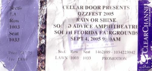 Mastodon, Trivium, Arch Enemy, and others at iTHINK Financial Amphitheatre in West Palm Beach, FL — September 4, 2005 concert flyer