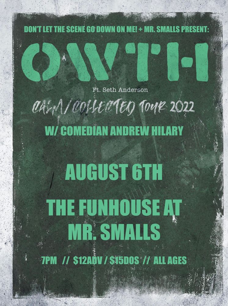 Off With Their Heads at Mr Small's in Millvale, PA — August 6, 2022 concert flyer