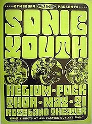 Sonic Youth, Helium, Fuck at Roseland in Portland, OR — May 21, 1998 concert flyer