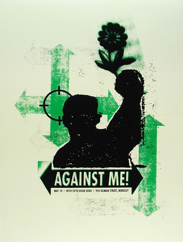 Against Me!, Fifth Hour Hero, Pansy Division, and others at Gilman Street in Berkeley, CA — May 10, 2003 concert flyer Against Me!, Fifth Hour Hero, Pansy Division, and others at Gilman Street in Berkeley, CA — May 10, 2003 concert flyer