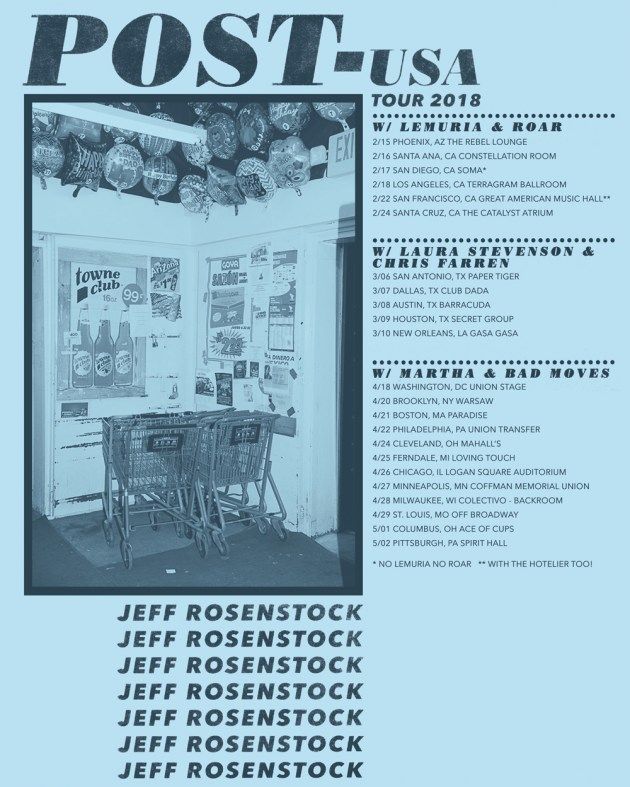 Jeff Rosenstock, Bad Moves, Martha at Warsaw in Brooklyn, NY — April 19, 2018 concert flyer Jeff Rosenstock, Bad Moves, Martha at Warsaw in Brooklyn, NY — April 19, 2018 concert flyer