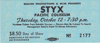 Thin Lizzy at Pacific Coliseum — October 12, 1978 concert flyer