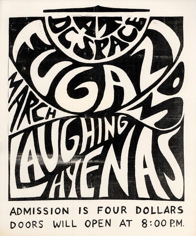 Fugazi, Laughing Hyenas at DC Space in Washington, DC — March 30, 1988 concert flyer