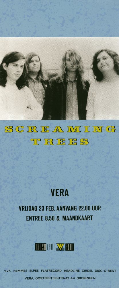 Screaming Trees at Vera — February 23, 1990 concert flyer