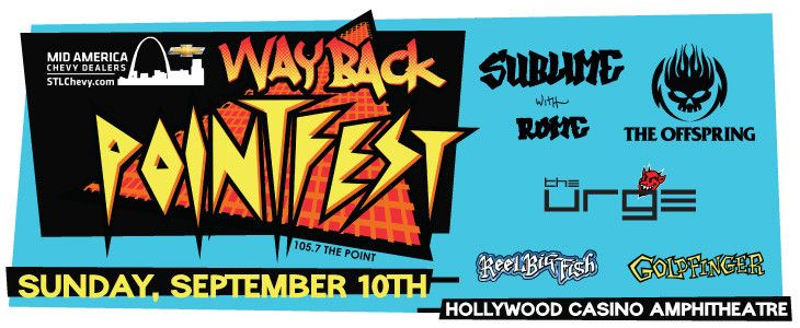 Reel Big Fish, Sublime with Rome, The Urge, and others at Hollywood Casino Amphitheatre in Maryland Heights, MO — September 10, 2017 concert flyer