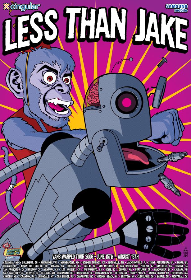 Less Than Jake at Montage Mountain — August 4, 2006 concert flyer