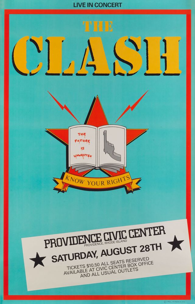 The Clash, Crosby, Stills & Nash at Providence Civic Centre — August 28, 1982 concert flyer