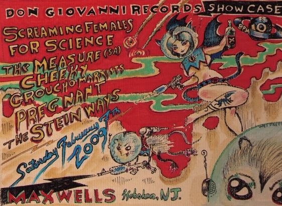 Screaming Females, For Science, The Measure, and others at Maxwells in Hoboken, NJ — February 7, 2009 concert flyer Screaming Females, For Science, The Measure, and others at Maxwells in Hoboken, NJ — February 7, 2009 concert flyer
