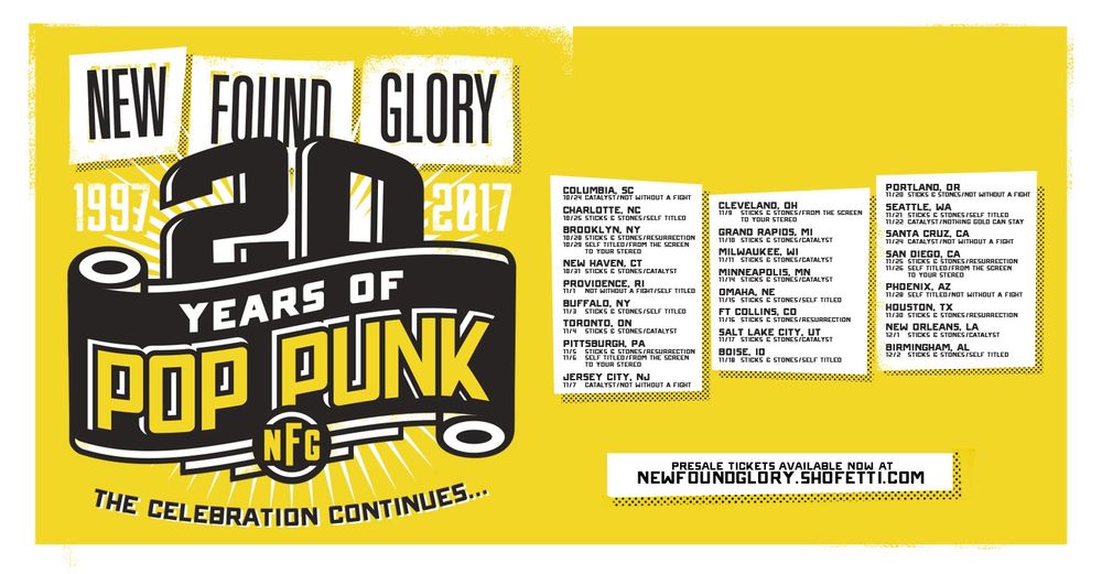 THE ATARIS, New Found Glory at Showbox — November 22, 2017 concert flyer
