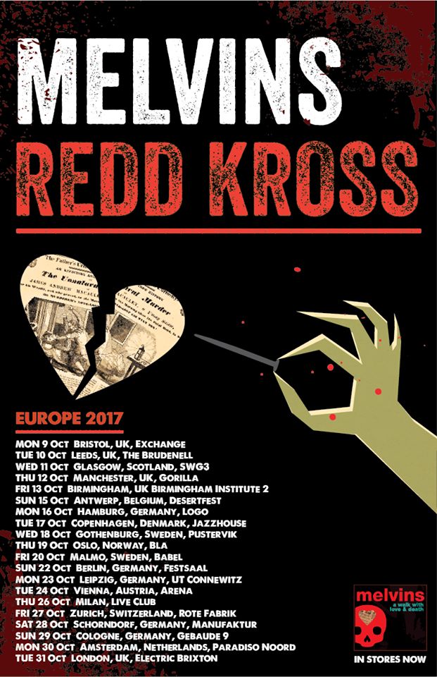 The Melvins at Festsaal Kreuzberg in Berlin, Germany — October 22, 2017 concert flyer
